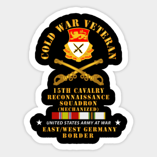 Cold War Vet - 15th Cavalry Recon Squadron E-W Germany w COLD SVC Sticker